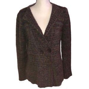 Ponsesa Purple Two Buttoned Cardigan